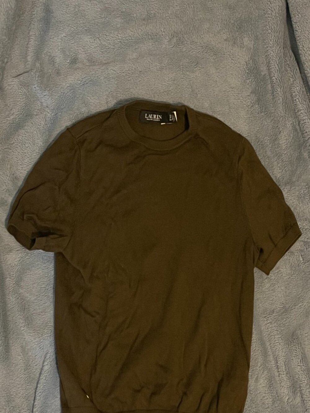 Lauren Ralph Lauren Olive Green Cotton Sweater Shell S